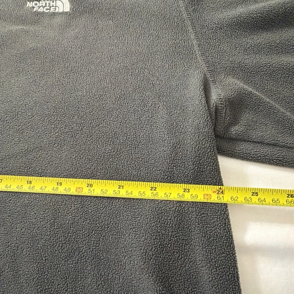 The North Face Men's Quarter Zip Smokey Grey XL Warm Fleece Cap Rock Texture Gym